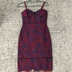 Lace Embroidered Cocktail Dress
